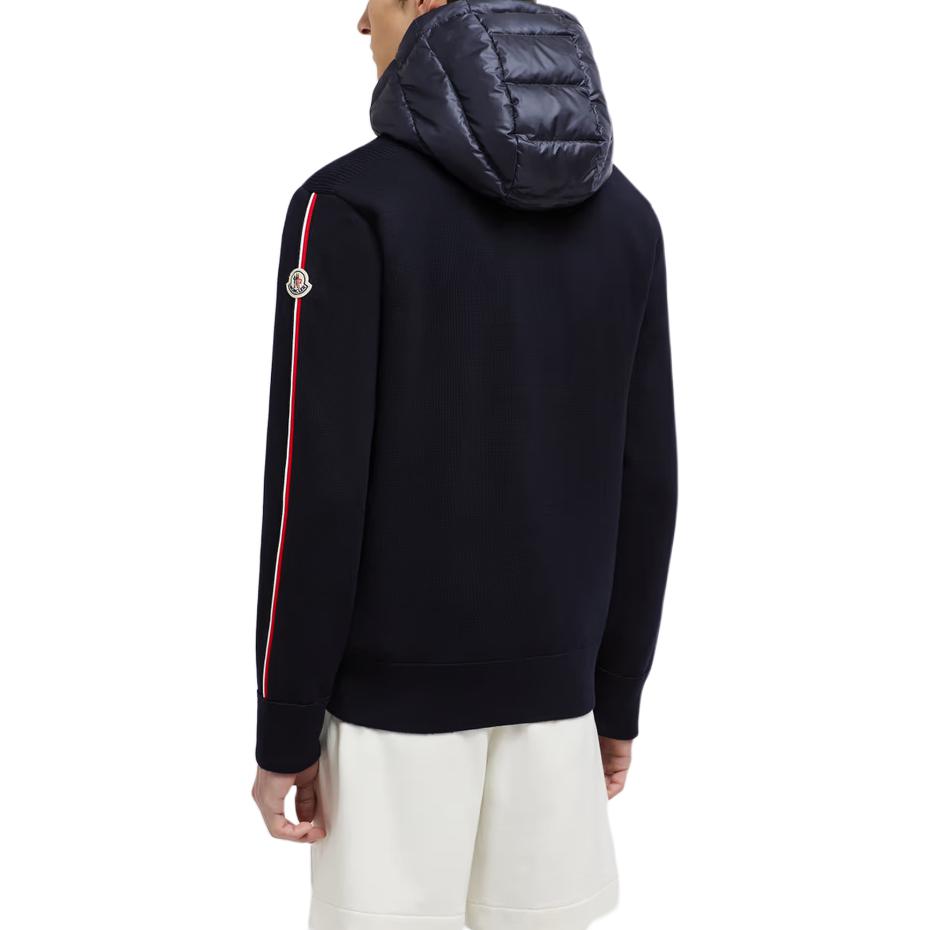 Moncler  Navy Blue Logo Print Patchwork Zip-Up Hoodie Jacket. J20919B00022M1131742 圖 4