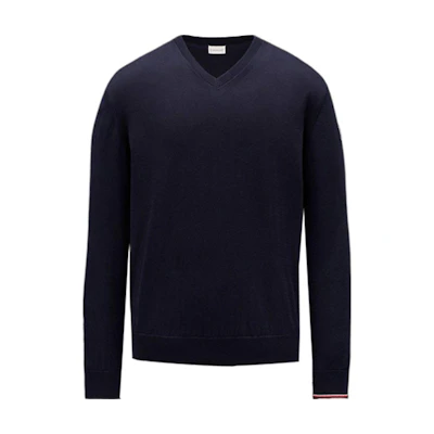 Moncler Navy Blue Logo Pullover Sweatshirt FW22. H10919D00001M1113742