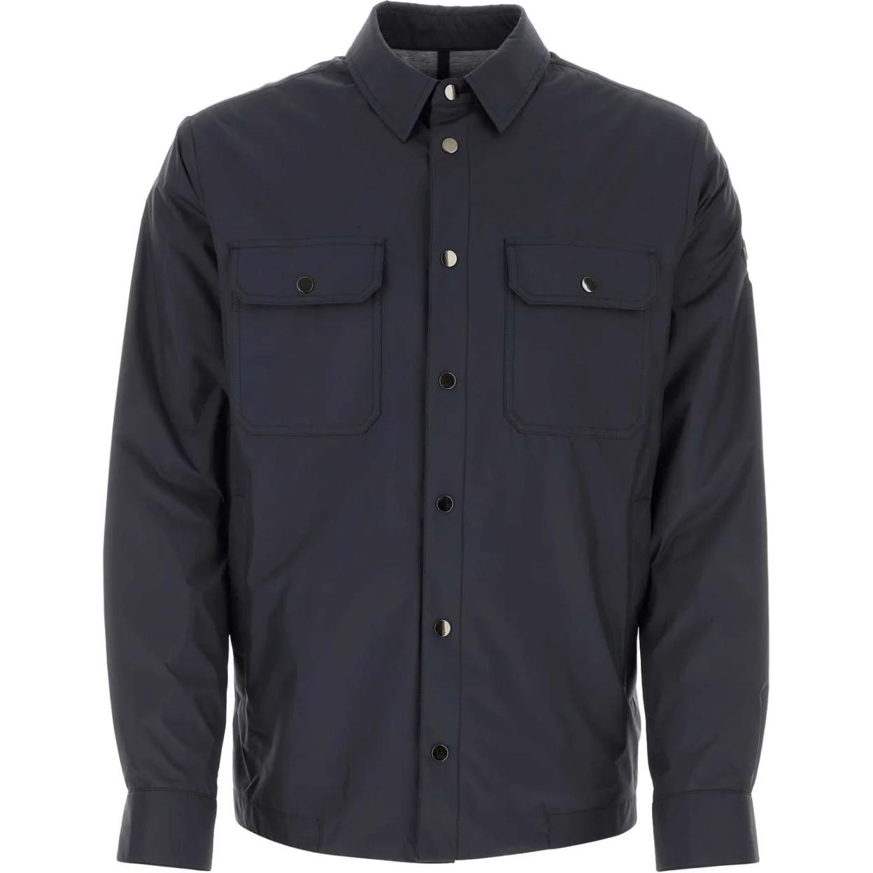 Moncler  Navy Blue Long Sleeve Jacket with Chest Pocket and Collar. 1G00012549SK779