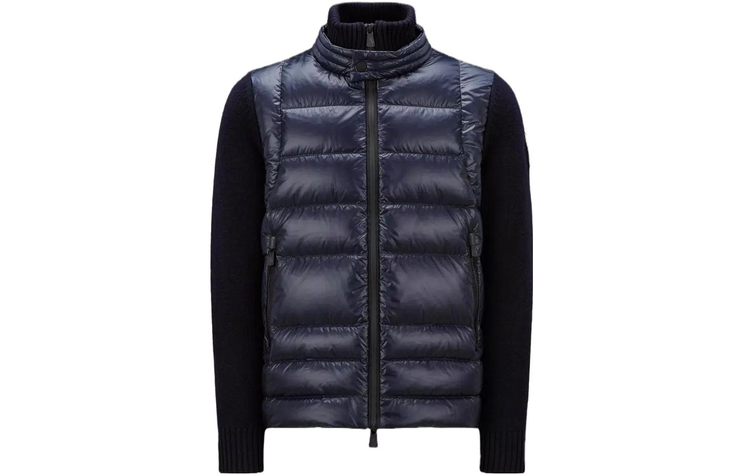 Order Moncler Jaket Kardigan Berzip Bulu Navy Berlapis. I20979B00005M1122771