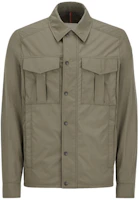 Moncler Olive Green Casual Solid Color Collared Jacket. J10911G0000654A91823 Moncler Olive Green Casual Solid Color Collared Jacket. J10911G0000654A91823