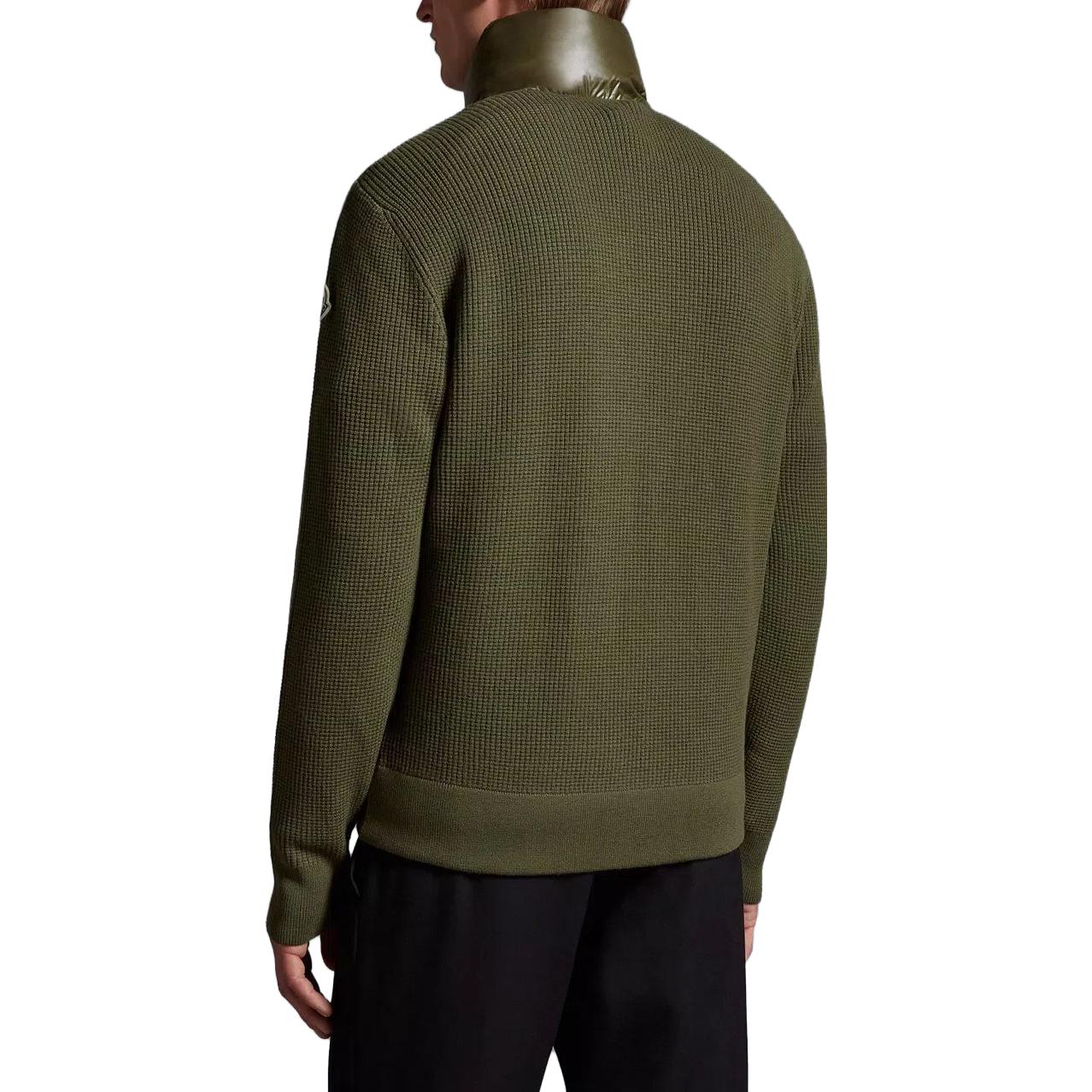 Moncler  Olive Green Down Jacket with Stand Collar and Zipper. I20919B00011M1131828 圖 4