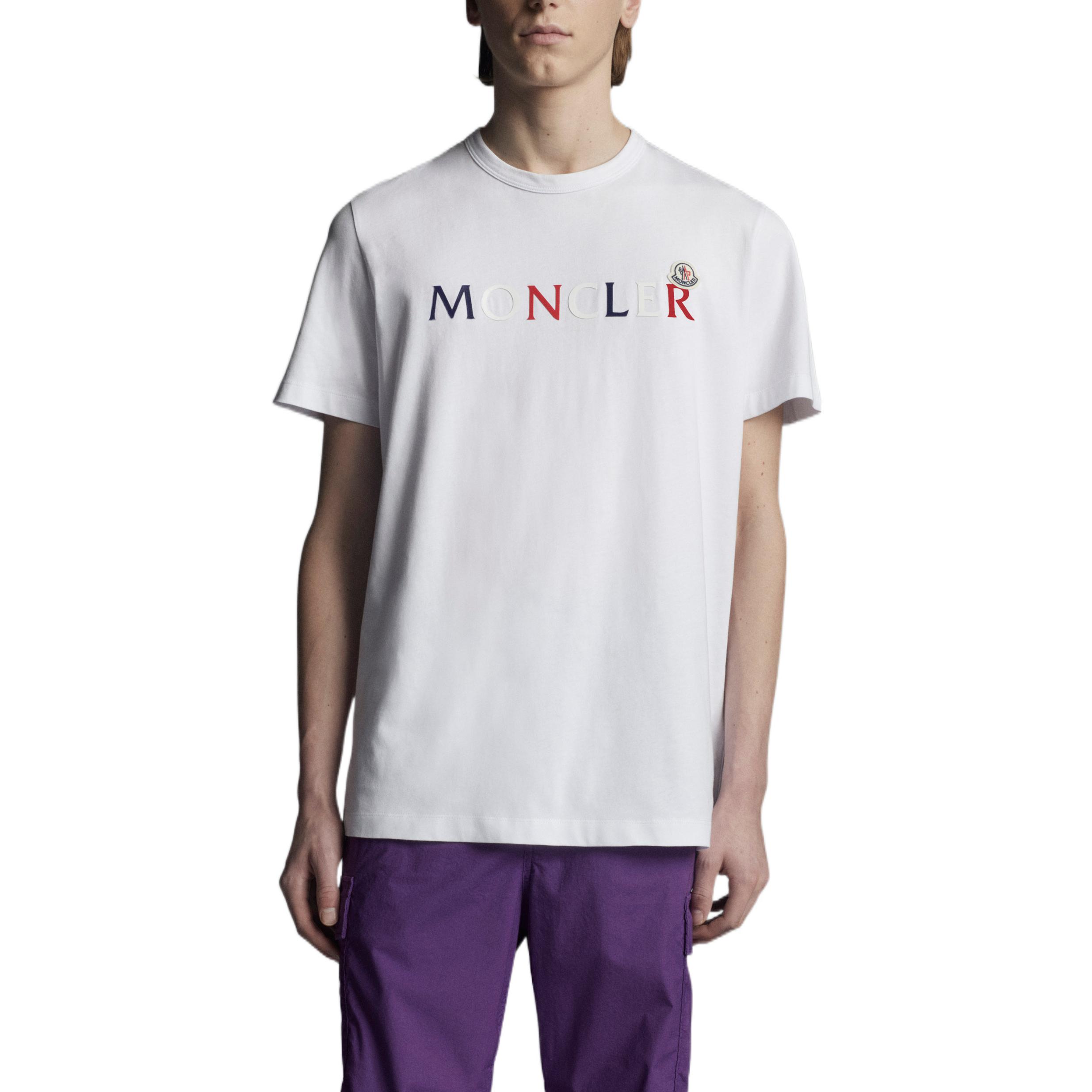 Moncler  Optical White Letter Crewneck T-Shirt SS22 Collection. H10918C000438390T001 圖 4
