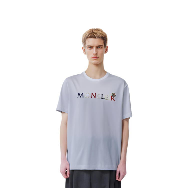 Moncler  Optical White Letter Crewneck T-Shirt SS22 Collection. H10918C000438390T001 圖 7