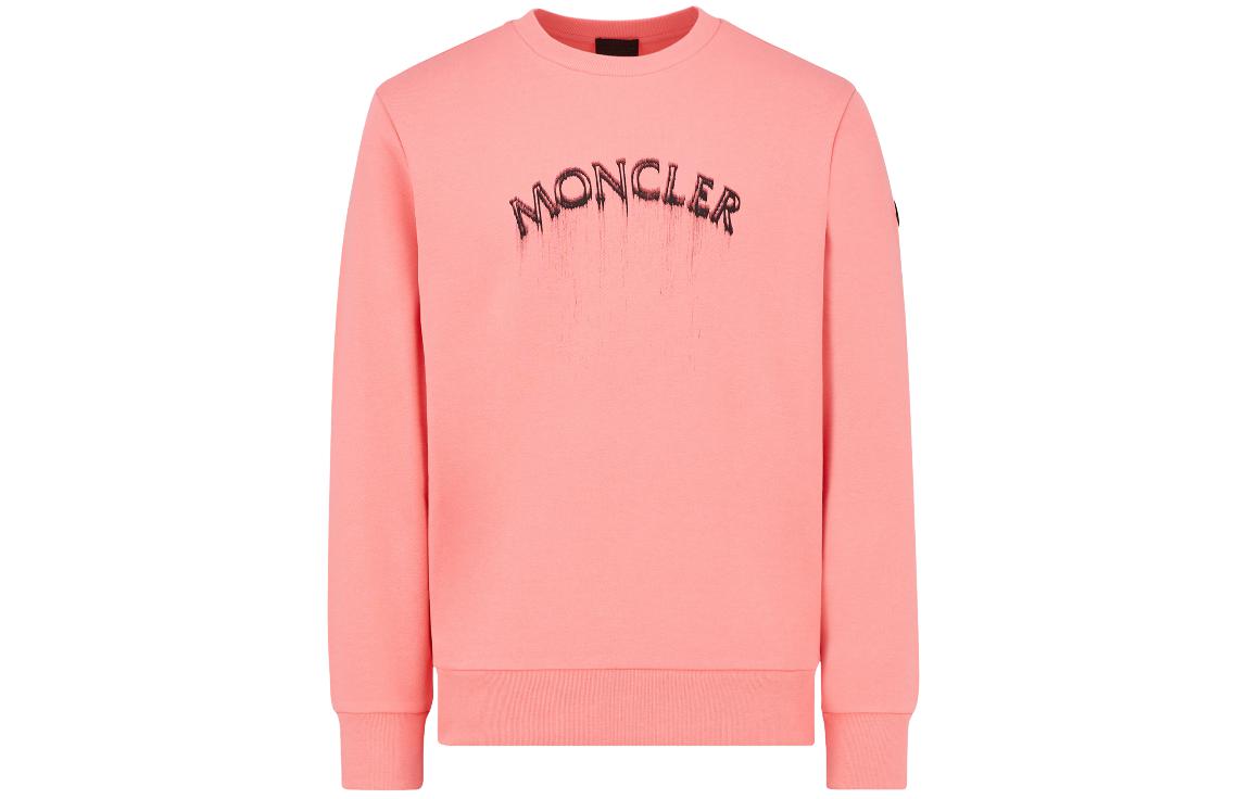 Moncler  Pink Tie-Dye Logo Print Crewneck Sweatshirt. J10918G00004809KR416