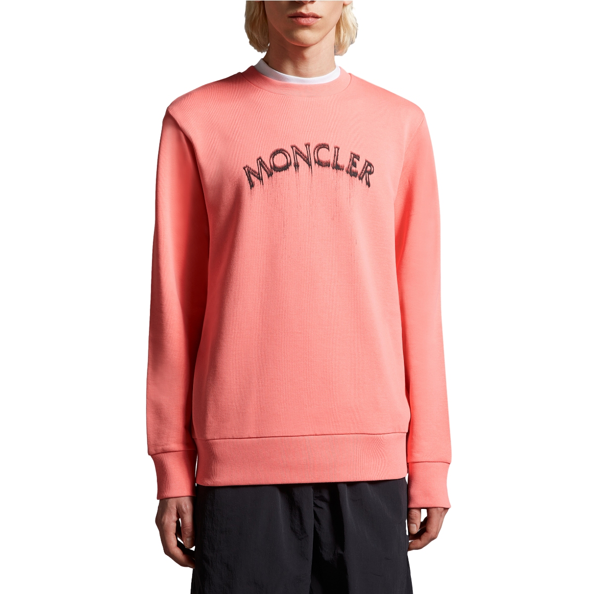 Lookbook 盟可睐粉色扎染Logo印花圆领卫衣 J10918G00004809KR416