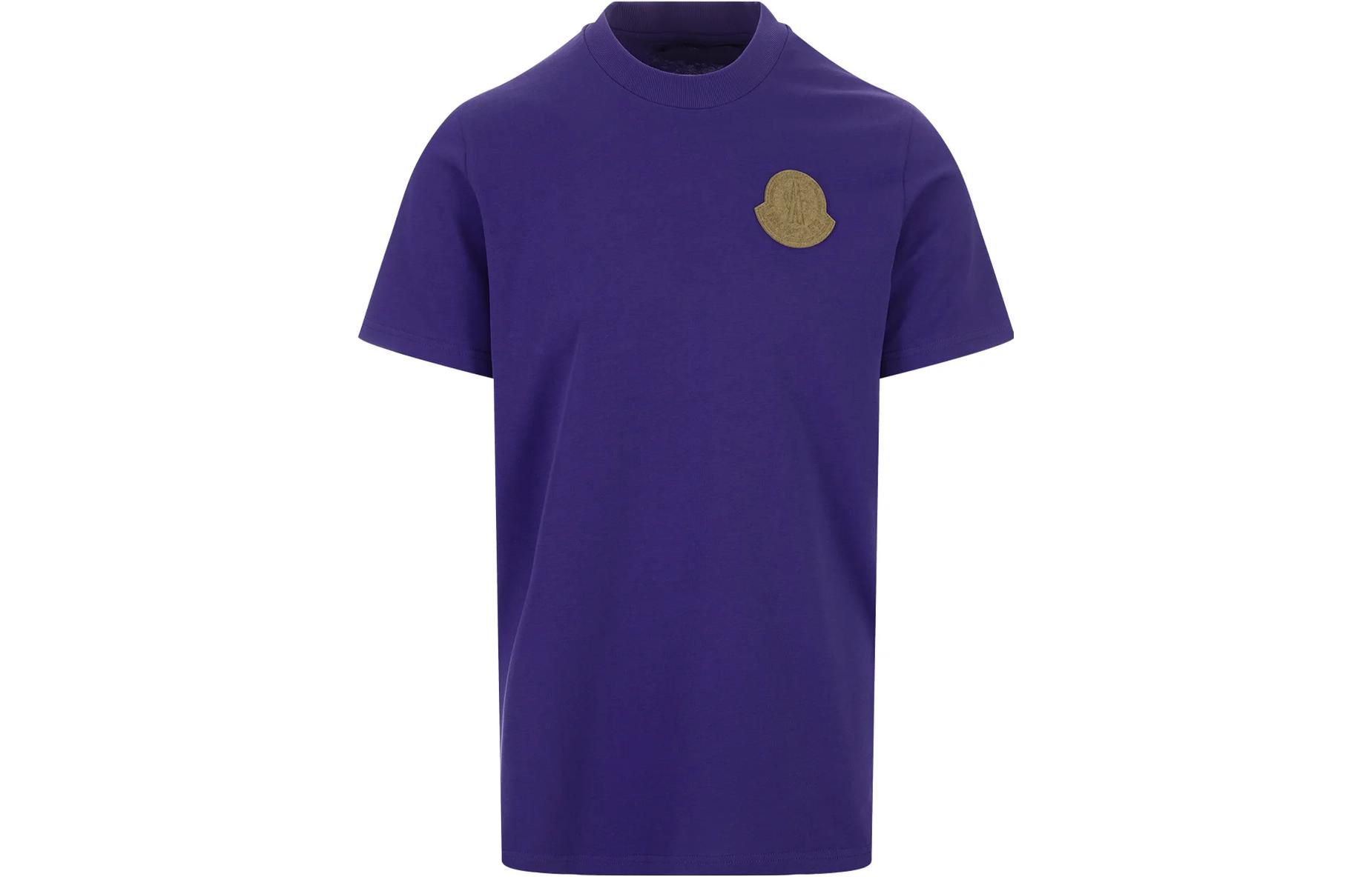 Moncler  Purple Logo Print Crewneck Short Sleeve T-Shirt I20918C000698392763V 圖 2