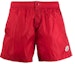 Buy Moncler Red Mid-Waist Loose Fit Casual Shorts with Zipper. H10912C0000453326455