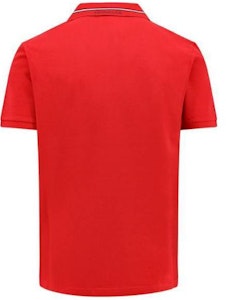 Moncler Kaos Polo Merah Lengan Pendek dengan Logo Patch. J10918A0002189A16455 Lookbook Moncler Kaos Polo Merah Lengan Pendek dengan Logo Patch. J10918A0002189A16455