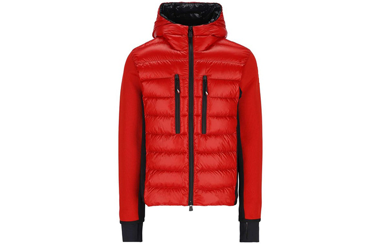 Buy Moncler  Red Winter Hooded Long-Sleeve Down Jacket 9B00009C9043455
