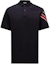 Order Moncler Relaxed Fit Polo Shirt with Tricolor Trim in Navy Blue. J20918A0000289A1677X