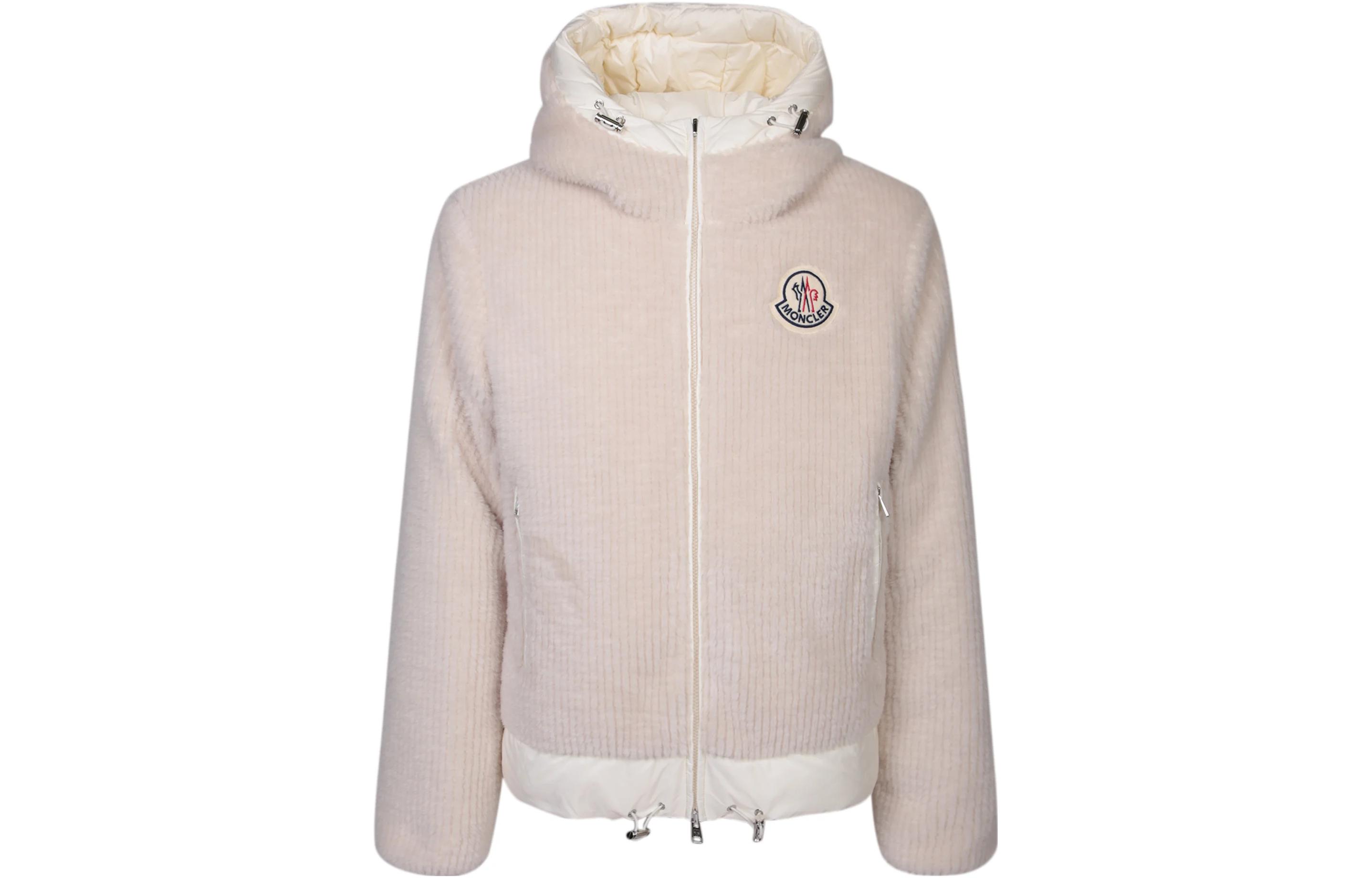 Moncler  Reversible Logo Hooded Puffer Jacket Off-White Long Sleeve. I20911A0019389AA3038