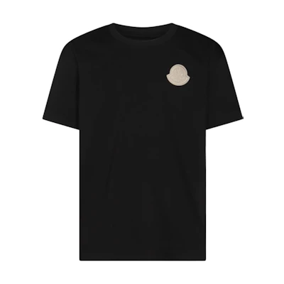 Moncler Reversible Logo Patch Crew Neck T-Shirt Black. 8C0003383927F97