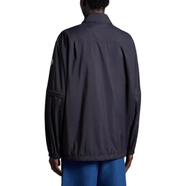 Moncler  Slim Fit Long Sleeve Shirt with Pockets Black J10912F00008596TM999 圖 5