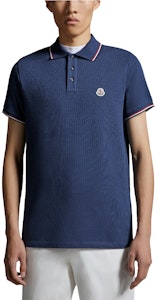 Moncler 修身版型午夜藍三色針織領POLO衫 J10918A7030084556795 Lookbook Moncler 修身版型午夜藍三色針織領POLO衫 J10918A7030084556795