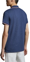 Polo Slim Fit Moncler con Cuello de Punto Tricolor - Azul Medianoche. J10918A7030084556795 Purchase Polo Slim Fit Moncler con Cuello de Punto Tricolor - Azul Medianoche. J10918A7030084556795
