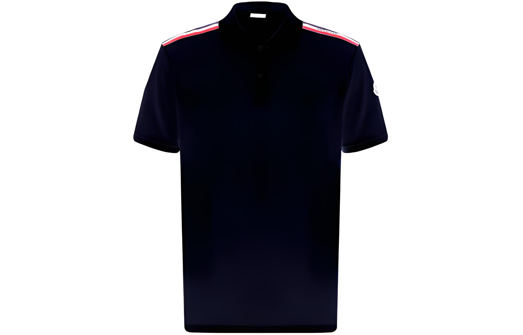 Moncler  Slim Fit Striped Buttoned Polo Shirt, Blue. J10918A0002089A1677X