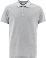 Moncler Solid Color Button Short Sleeve Polo Shirt Grey 8A7051084556984 Moncler Solid Color Button Short Sleeve Polo Shirt Grey 8A7051084556984
