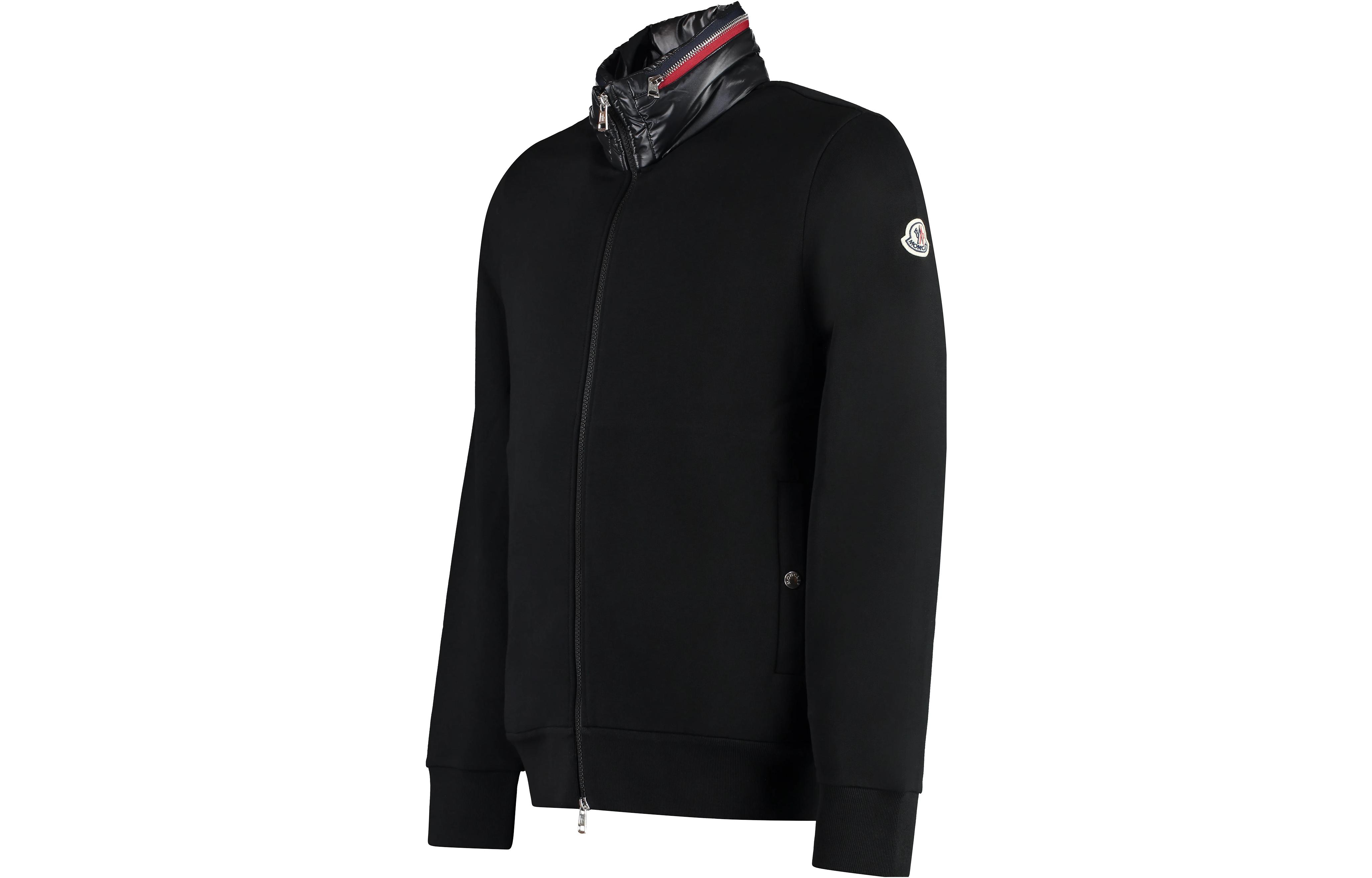 Moncler  Solid Color Casual Stand Collar Jacket Black I20918G0003789A5W999 圖 4