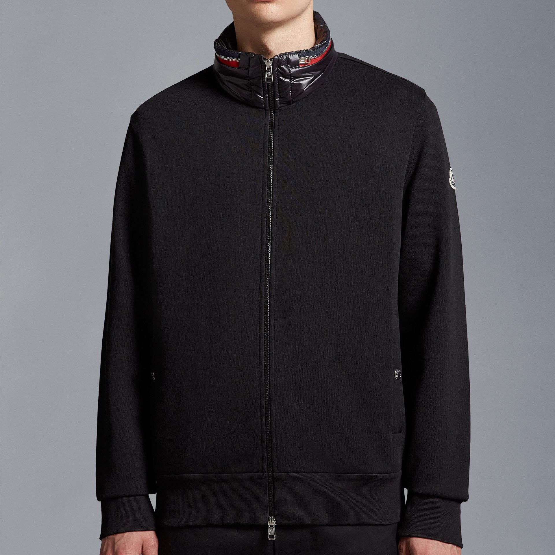 Moncler  Solid Color Casual Stand Collar Jacket Black I20918G0003789A5W999 圖 5