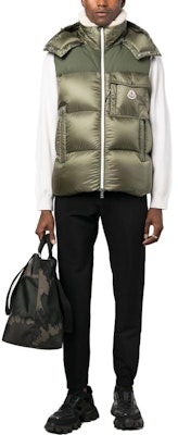 Moncler Solid Color Hooded Zipper Slim Fit Sleeveless Vest I20911A00056596 Lookbook Moncler Solid Color Hooded Zipper Slim Fit Sleeveless Vest I20911A00056596