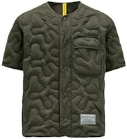 Moncler Solid Color Loose Button Crew Neck Short Sleeve Shirt Green 2F00002M322483C Moncler Solid Color Loose Button Crew Neck Short Sleeve Shirt Green 2F00002M322483C