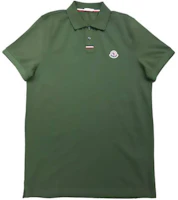 Moncler Solid Color Polo Collar Short Sleeve T-Shirt Green 8A00029899UR-876 Moncler Solid Color Polo Collar Short Sleeve T-Shirt Green 8A00029899UR-876