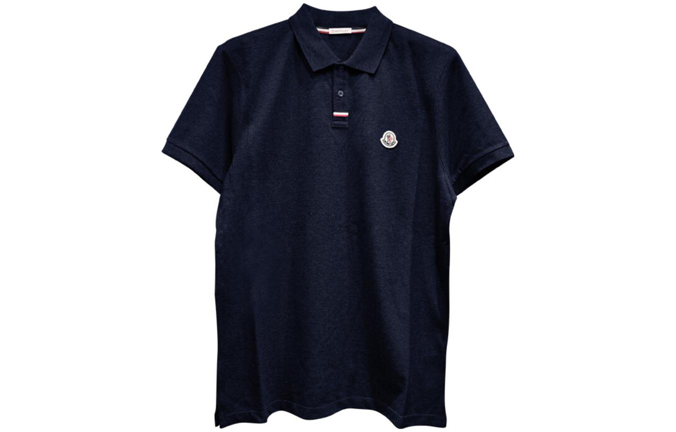 Order Moncler Baju Polo Lengan Pendek Warna Solid Biru Laut 8A00029899UR-773