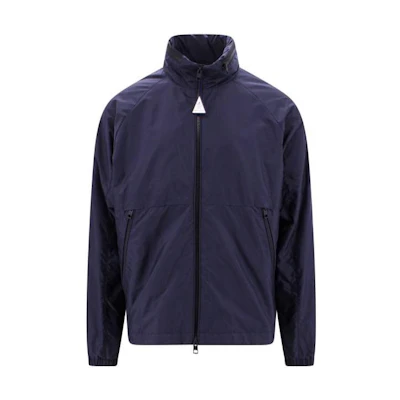 Moncler Solid Color Stand Collar Jacket Navy Blue. 1A0014353A5EP70