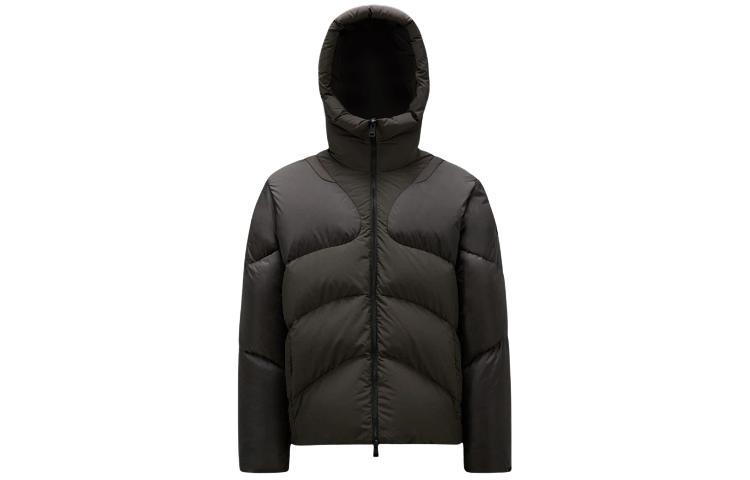 Moncler  Solid Color Zip-Up Hooded Down Jacket in Dark Grey. I20911A001025973C280 圖 2