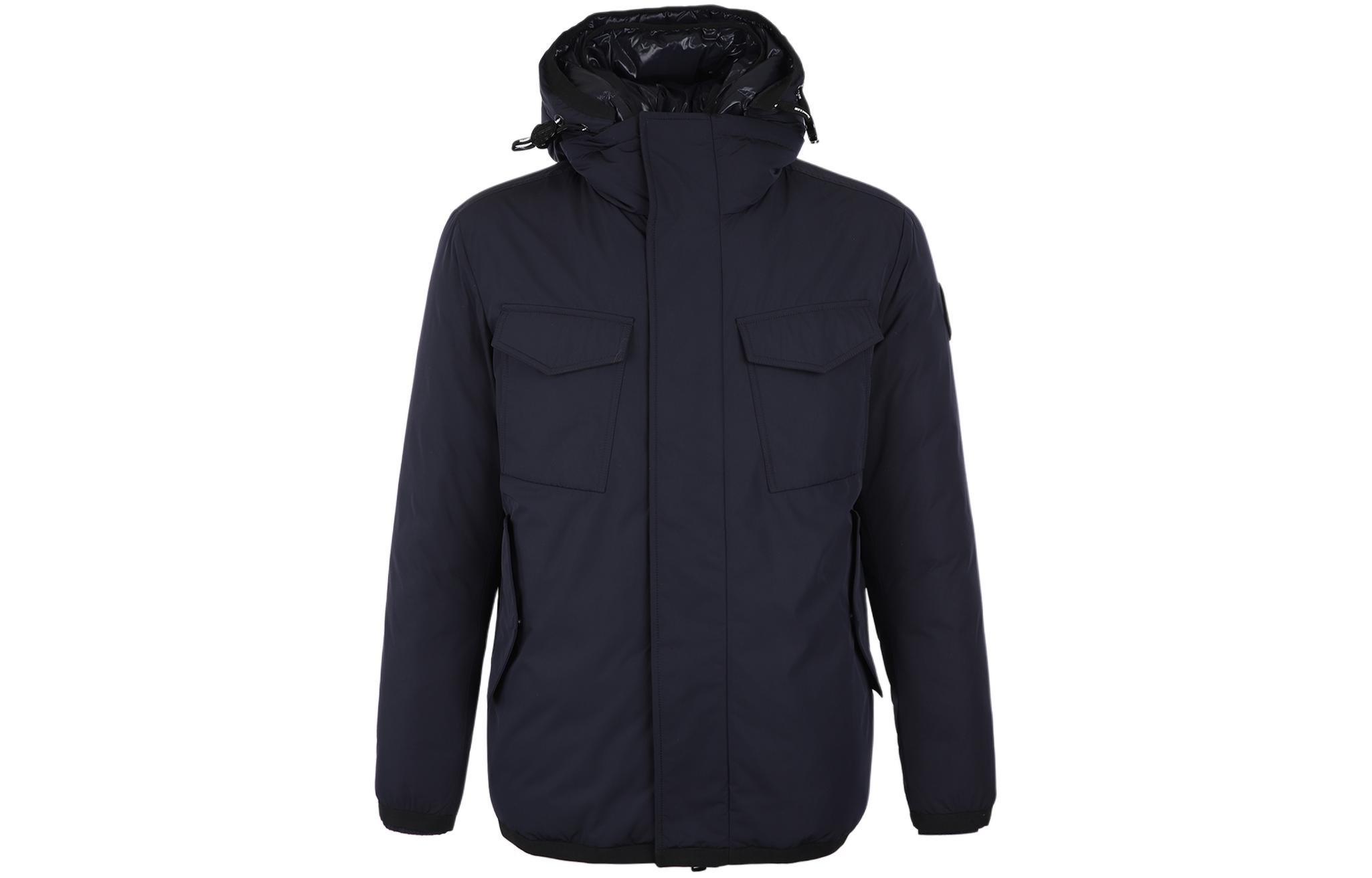 Moncler  Solid Color Zip-Up Hooded Jacket Navy Blue 1B58400-54A91-74S 圖 2