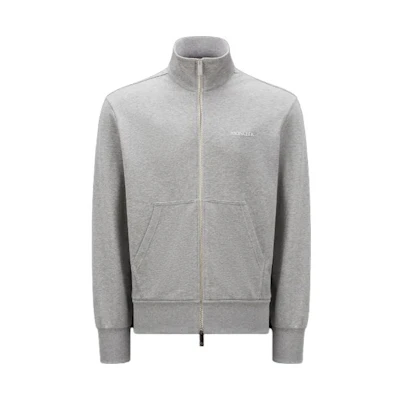 Moncler Solid Color Zip-Up Jacket Long Sleeve - Gray I10918G00028899WP984