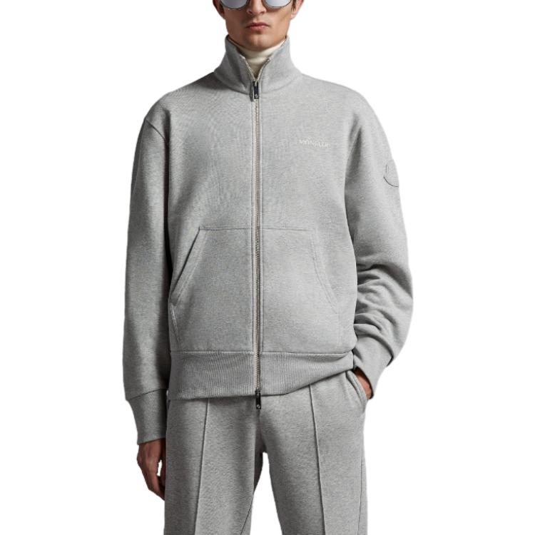 Moncler  Solid Color Zip-Up Jacket Long Sleeve - Gray I10918G00028899WP984 圖 3