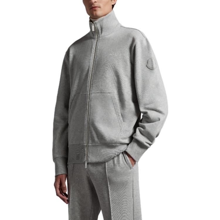 Moncler  Solid Color Zip-Up Jacket Long Sleeve - Gray I10918G00028899WP984 圖 4