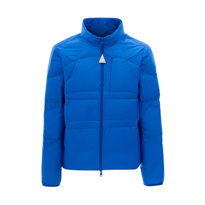 Moncler Solid Color Zip-Up Jacket Long Sleeve Slim Fit - Blue. I10911A00083M281372K