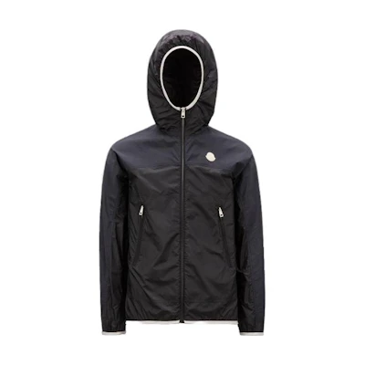 Moncler Solid Color Zip-Up Long Sleeve Jacket - Black I10911A0007868953P99
