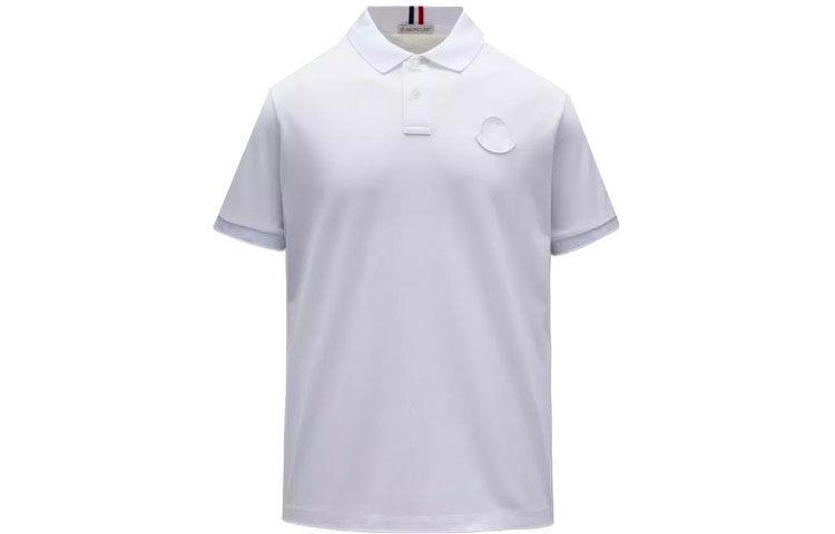 Order Moncler Polo Lengan Pendek Kapas Pejal Lelaki H10918A0002084673001