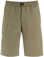 Moncler Solid Straight-Fit Casual Shorts Army Green. 2B000065744881M Moncler Solid Straight-Fit Casual Shorts Army Green. 2B000065744881M