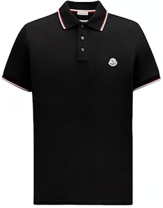 Moncler SS24 修身版三色織條領黑色POLO衫 J10918A7030084556999 Order Moncler SS24 修身版三色織條領黑色POLO衫 J10918A7030084556999