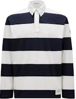 Moncler Striped Logo Patch Long Sleeve Polo - Navy Blue. J20918B0000189ANCP70 Moncler Striped Logo Patch Long Sleeve Polo - Navy Blue. J20918B0000189ANCP70