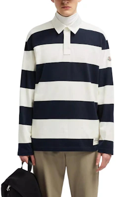 蒙克莱 条纹徽标长袖POLO衫 - 藏青色 J20918B0000189ANCP70 Lookbook 蒙克莱 条纹徽标长袖POLO衫 - 藏青色 J20918B0000189ANCP70