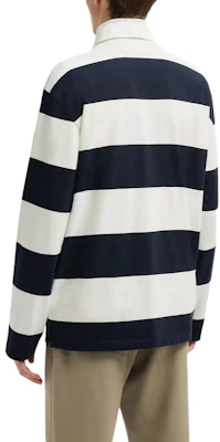 蒙克莱 条纹徽标长袖POLO衫 - 藏青色 J20918B0000189ANCP70 Shop 蒙克莱 条纹徽标长袖POLO衫 - 藏青色 J20918B0000189ANCP70