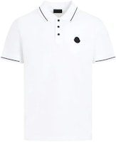 Moncler White Classic Fit Polo Shirt with Point Collar Short Sleeve. 8A0000189A16001 Moncler White Classic Fit Polo Shirt with Point Collar Short Sleeve. 8A0000189A16001
