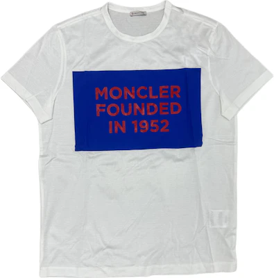 Moncler White Crew Neck T-Shirt with Letter Logo Design. F10918C746108390Y001 Buy Moncler White Crew Neck T-Shirt with Letter Logo Design. F10918C746108390Y001