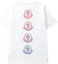 Lookbook Moncler Camiseta Blanca Manga Corta con Estampado Gráfico en la Espalda. G20918C00033829H8001