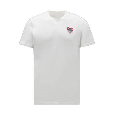 Moncler White Crewneck Logo Printed Short Sleeve T-Shirt I20918C000418390T034
