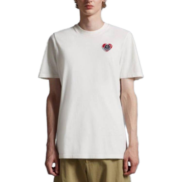 Moncler  White Crewneck Logo Printed Short Sleeve T-Shirt I20918C000418390T034 圖 3