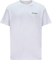 Moncler White Crewneck T-Shirt with Water-based Print Design. J10918C0004889AKK00A Moncler White Crewneck T-Shirt with Water-based Print Design. J10918C0004889AKK00A