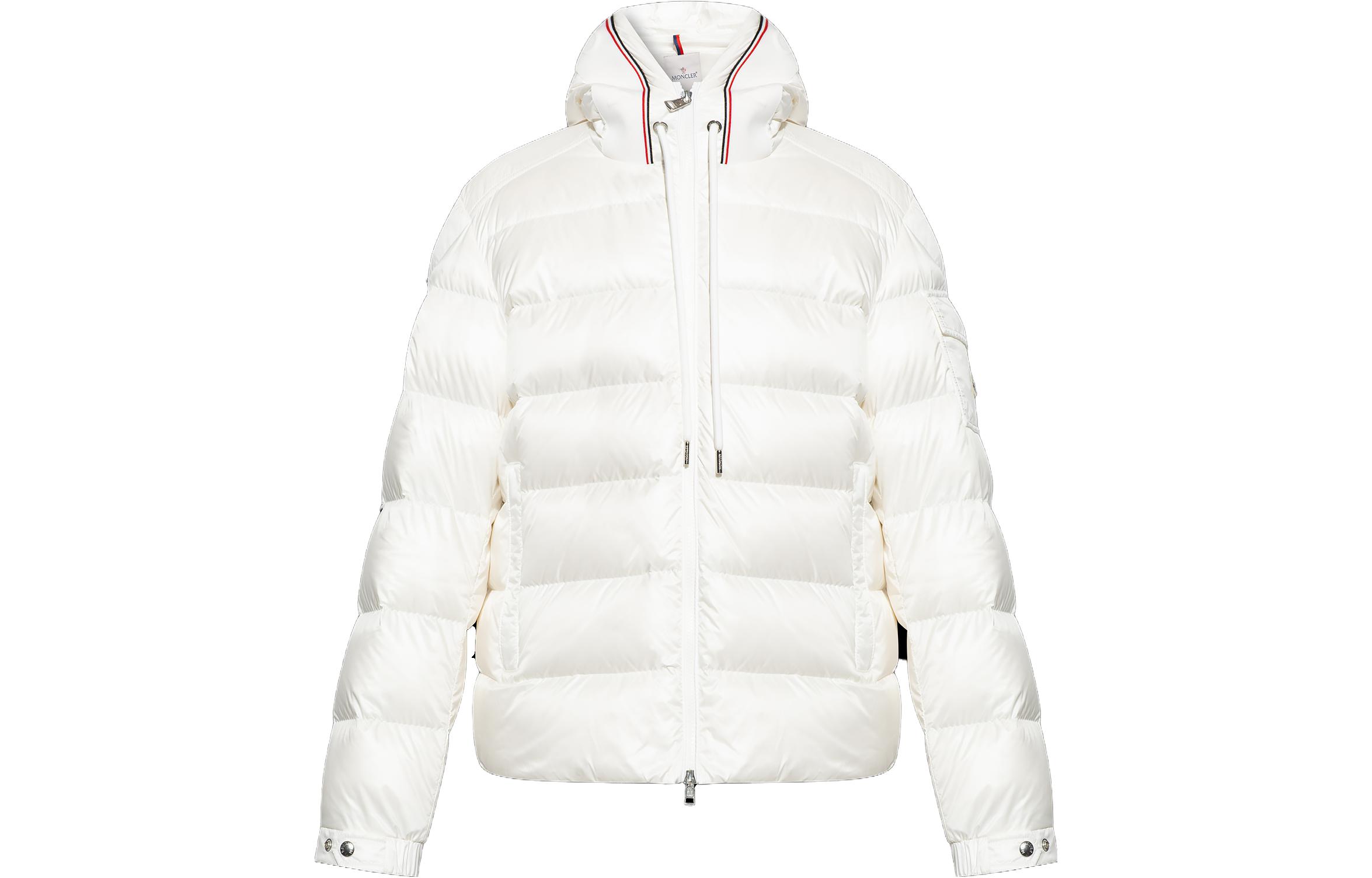 Moncler  White Down Jacket Quilted Zip Hoodie Long Sleeve 1A00051595ZZ032 圖 2