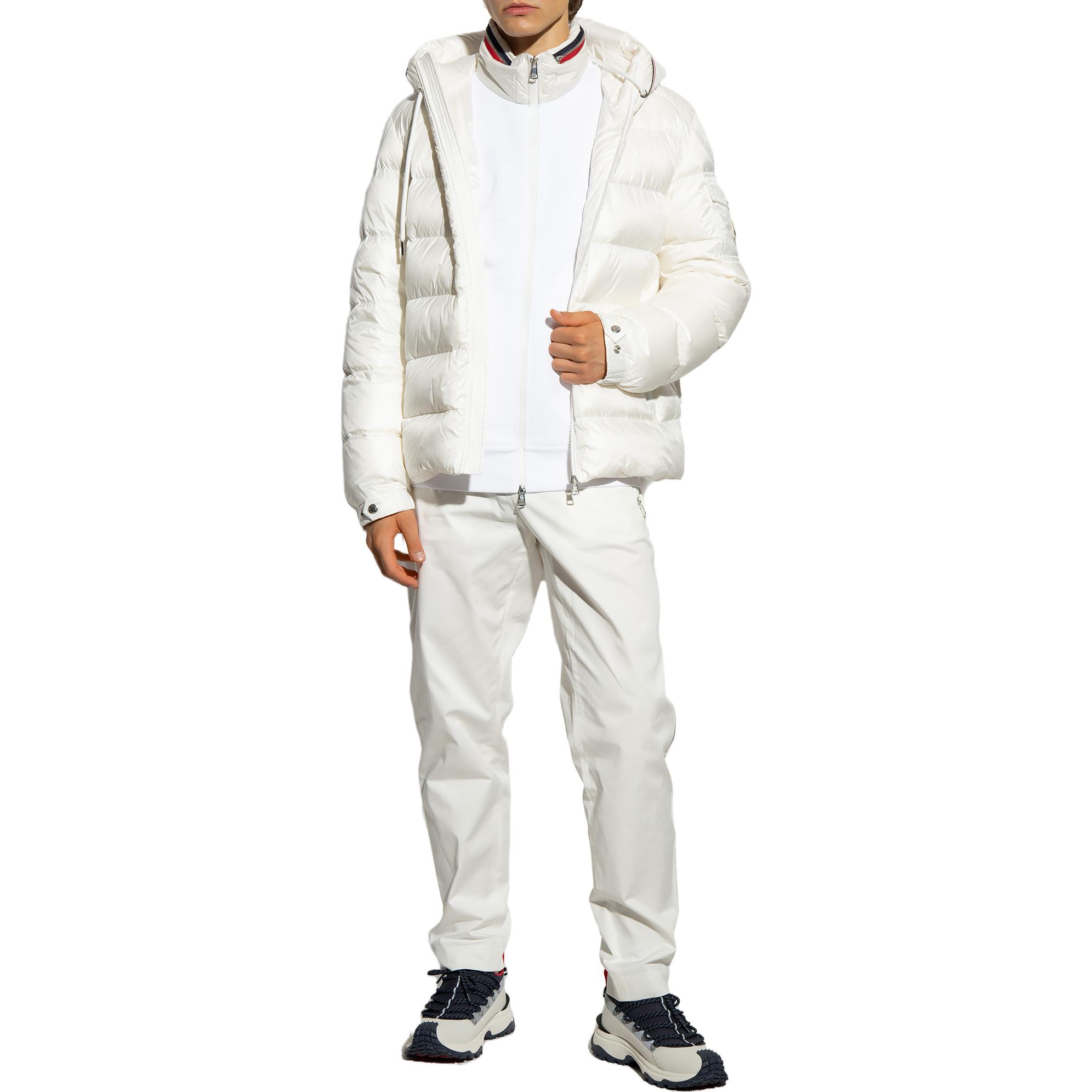 Moncler  White Down Jacket Quilted Zip Hoodie Long Sleeve 1A00051595ZZ032 圖 3